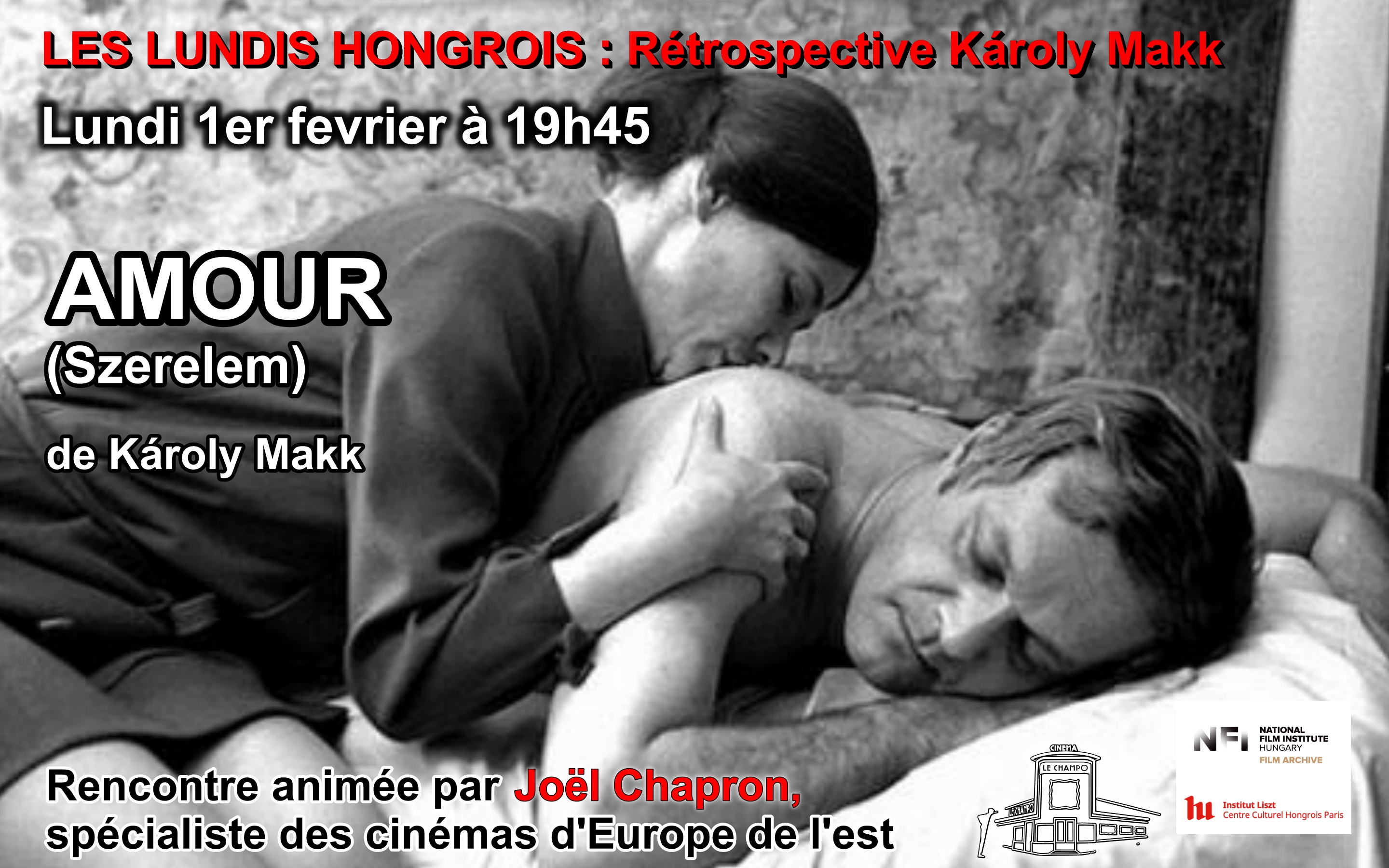 Image du film AMOUR (Szerelem) de Karoly Makk au Champo Ciné-club les Lundis Hongrois