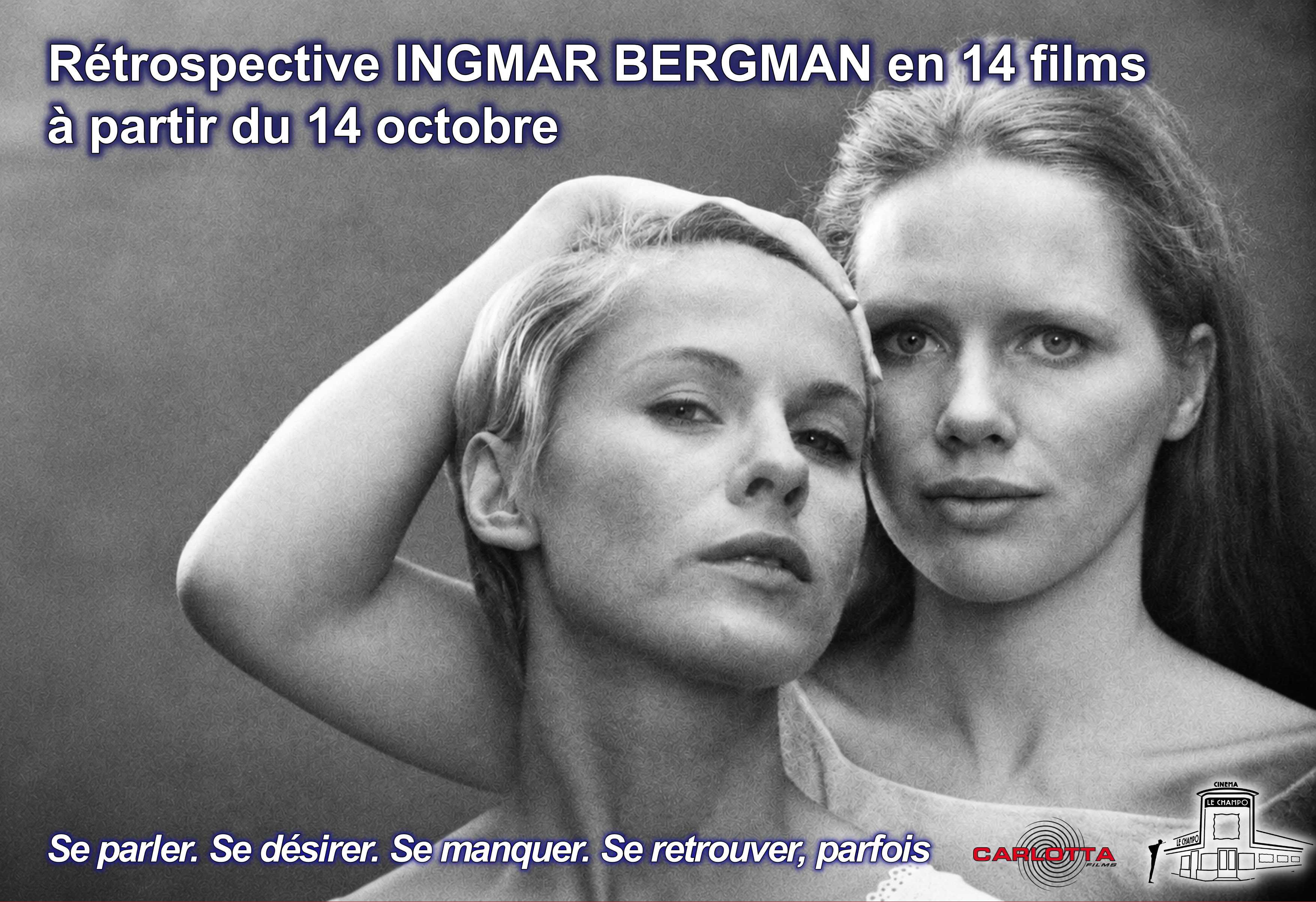 Bibi Andersson et Liv Ullmann pour l'Affiche de la retrospective BERGMAN en 14 films au Champo