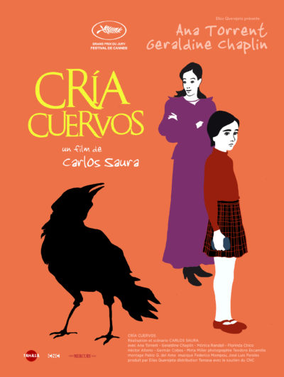 AFFICHE DU FILM CRIA CUERVOS DE CARLOS SAURA AU CHAMPO