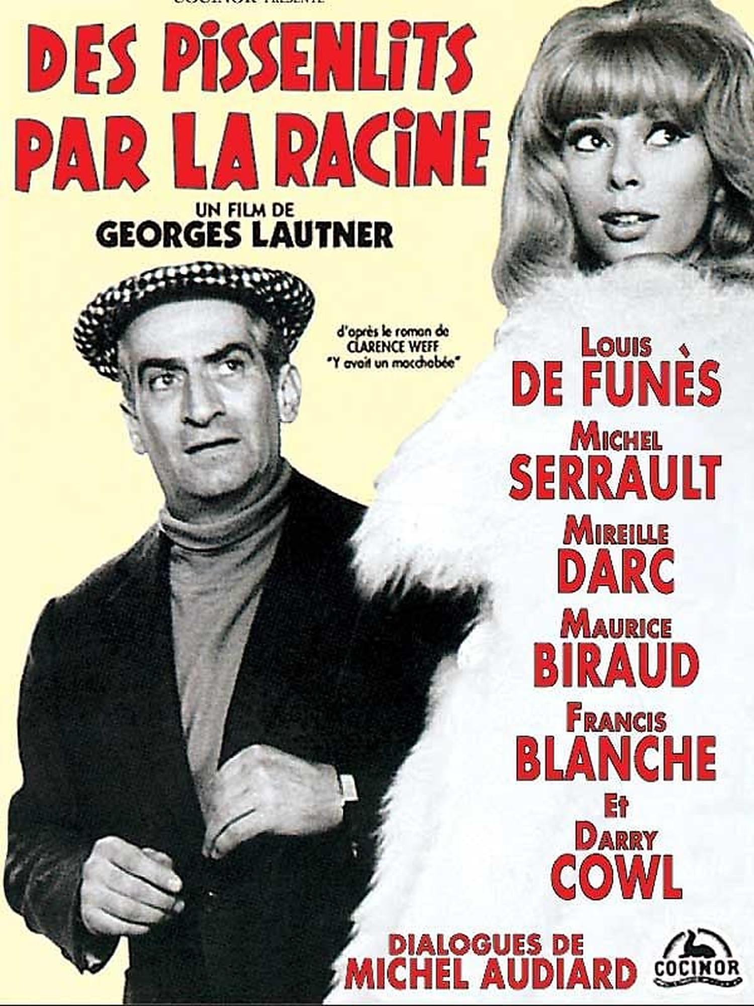 Affiche du film DES PISSENLITS PAR LA RACINE de Georges Lautner au Champo