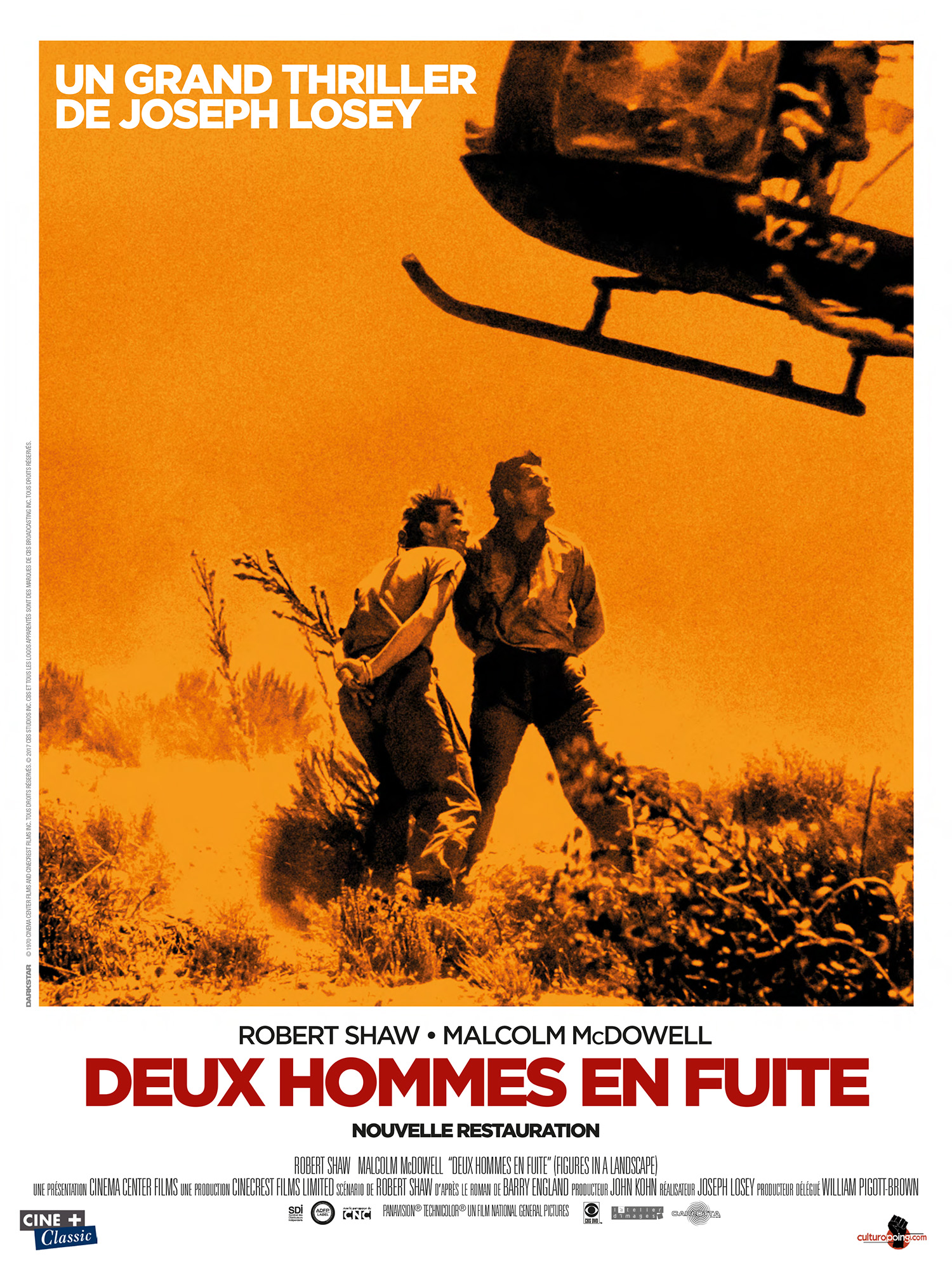 Affiche du film DEUX HOMMES EN FUITE (1970) de Joseph Losey au Champo