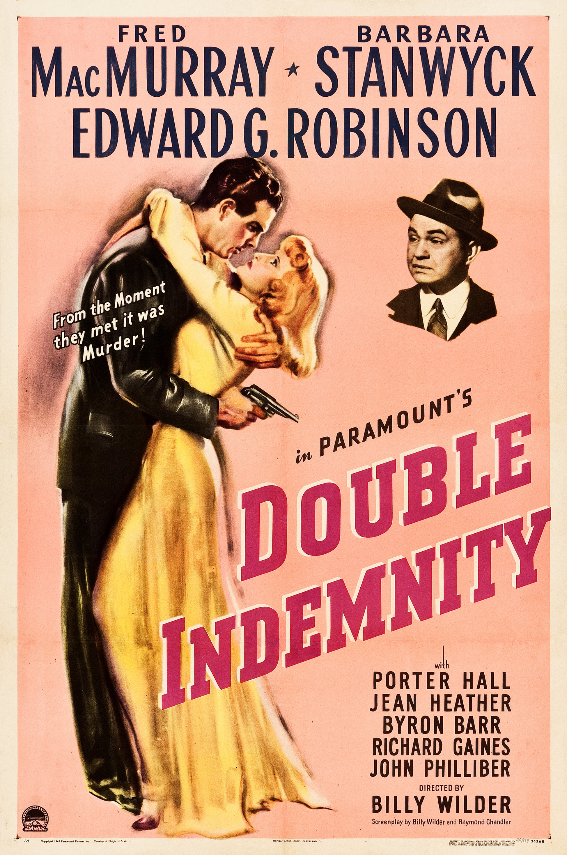Affiche du film Double Indemnity- cycle BLONDES au CHAMPO
