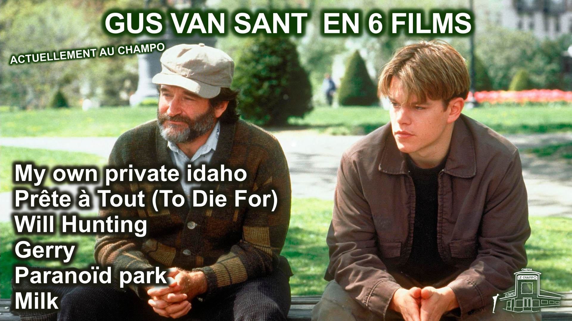 Affiche de la retrospective GUS VAN SANT au Champo