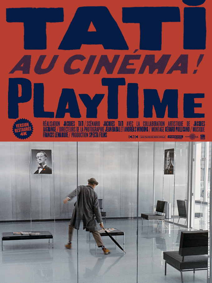 Affiche du cycle integral avec le film PLAYTIME de Jacques Tati au Champo