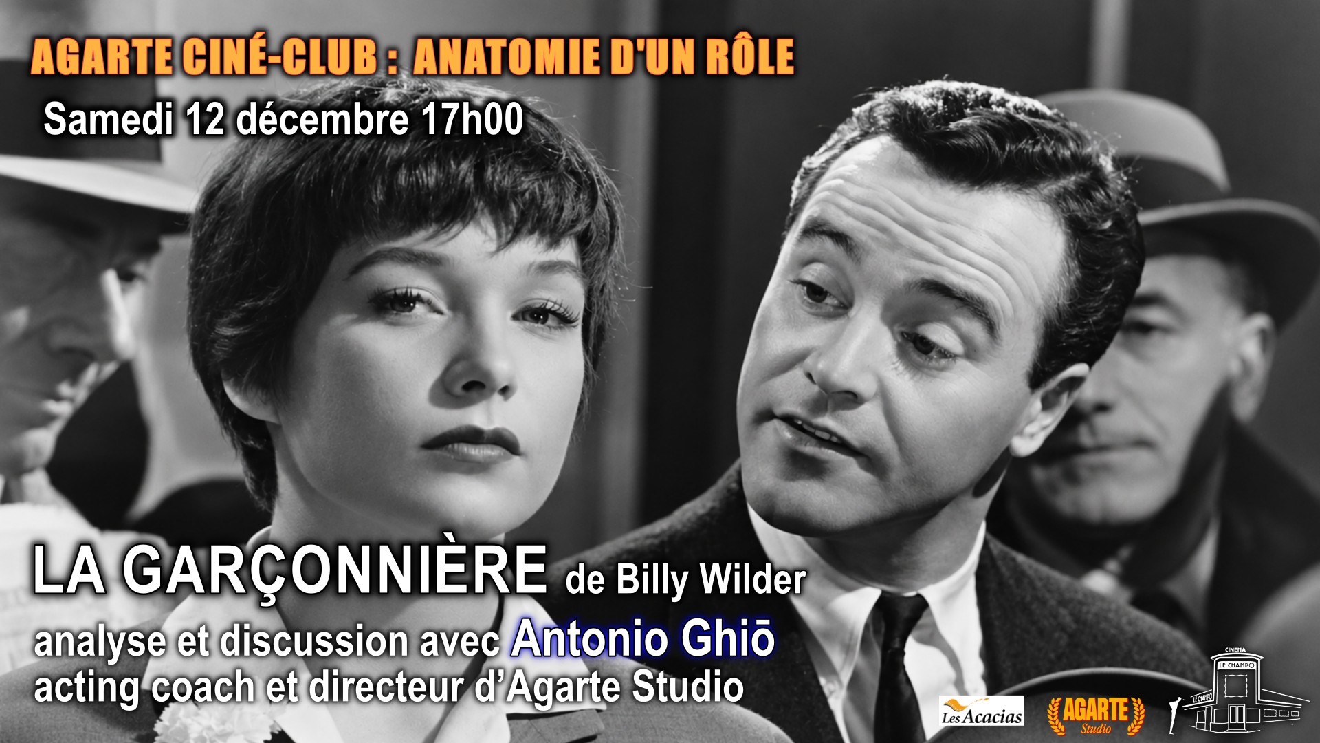 Jack Lemmon et Shirley MacLaine dans La Garçonnière de Billy Wilder – Agarte Ciné-Club au Champo