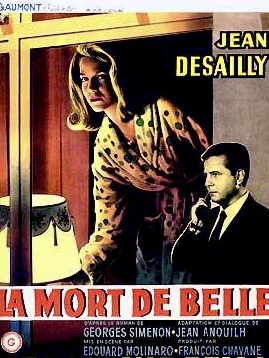 Affiche de LA MORT DE BELLE - Edouard Molinaro 1961 - Simenon au Champo