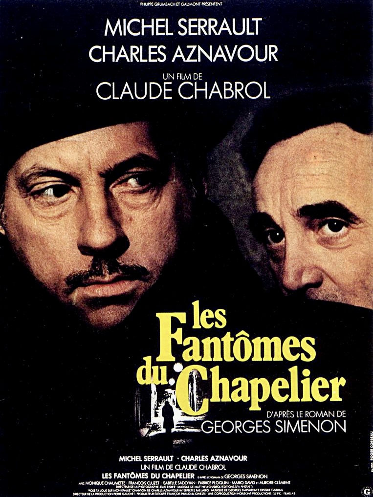 Affiche du film LES FANTOMES DU CHAPELIER - Claude Chabrol 1982 Simenon au Champo