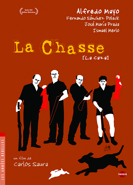 AFFICHE DU FILM LA CHASSE DE CARLOS SAURA AU CHAMPO