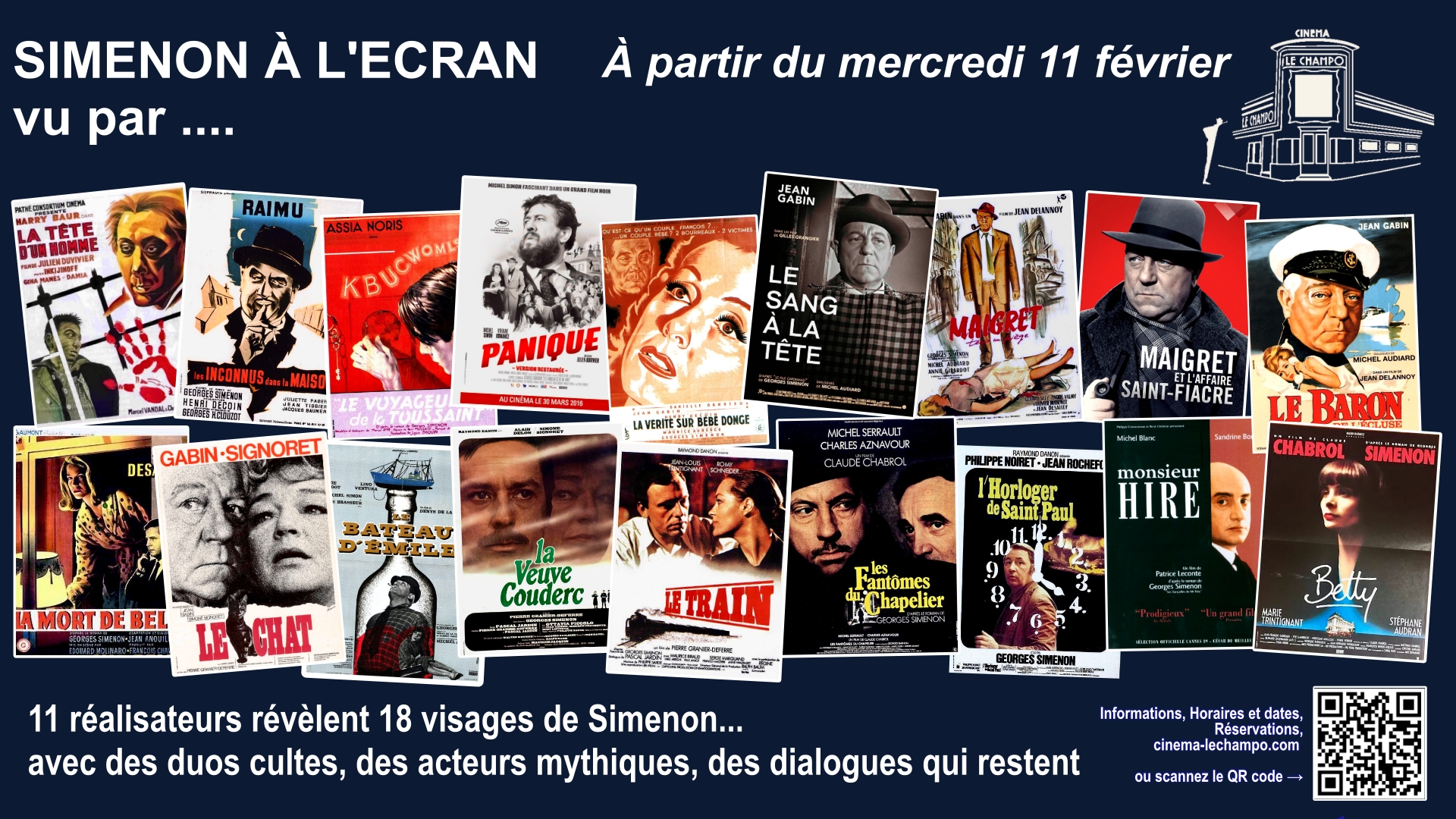 Affiche de la retrospective Marguerite Duras au Champo