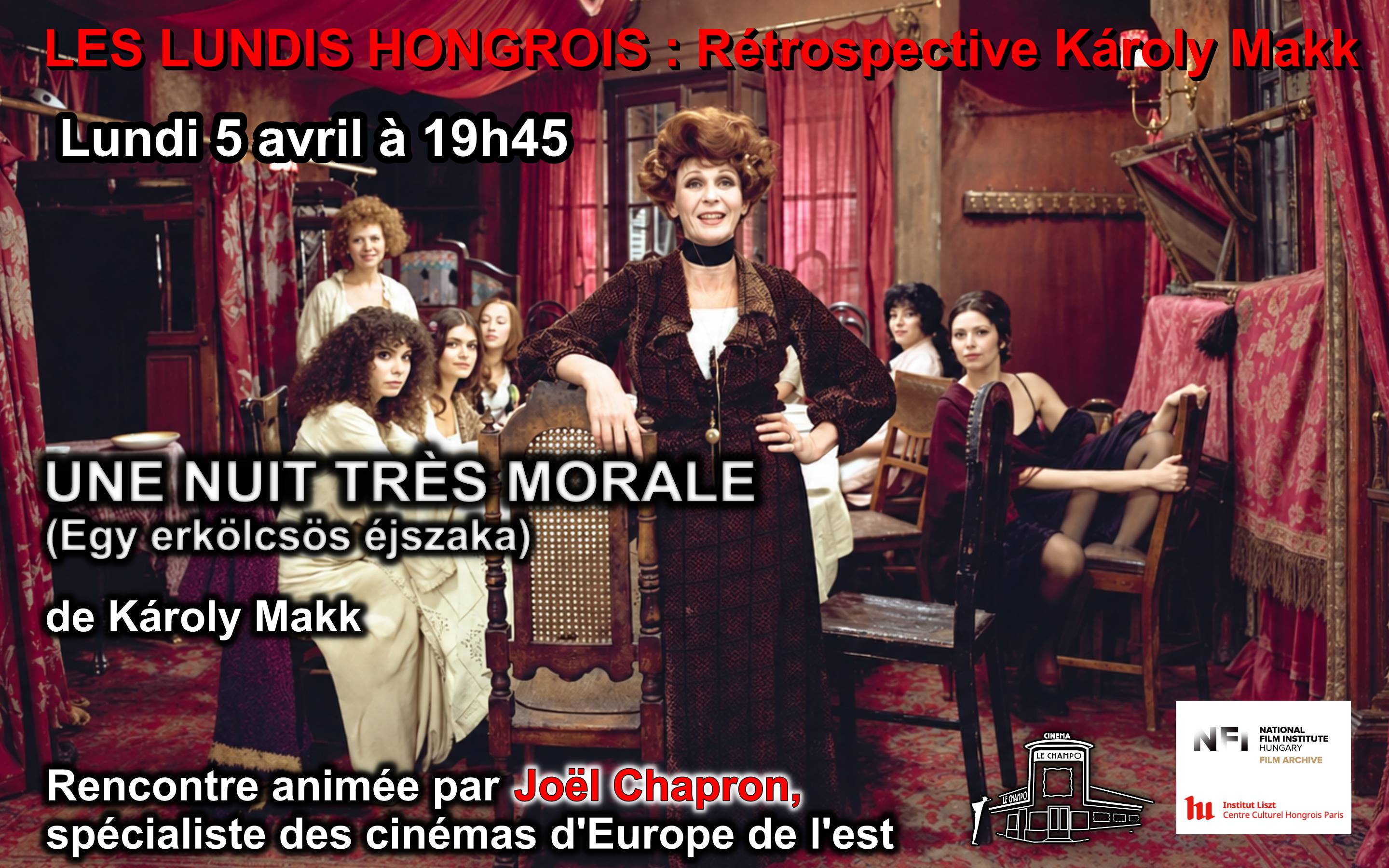 Affiche du film AMOUR (Szerelem) de Karoly Makk au Champo Ciné-club les Lundis Hongrois