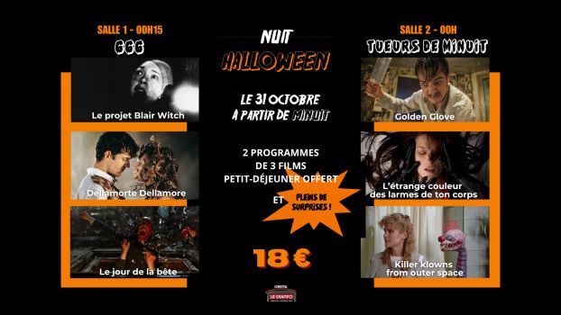 Affiche de la NUIT HALLOWEEN au CHAMPO - 666 et TUEURS EN SERIE