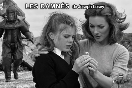 1 petite fille, une femme et un homme en scaphandre - LES DAMNÉS de Joseph Losey au Champo - Cycle .LOSEY en 6 films