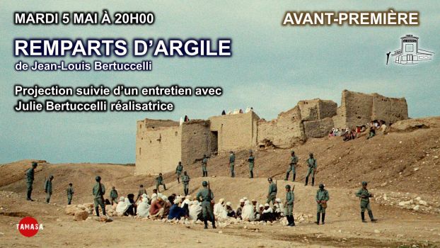 Affiche du film Remparts d’argile de Jean-Louis Bertuccelli, avant-première au Champo en présence de Julie Bertuccelli.
